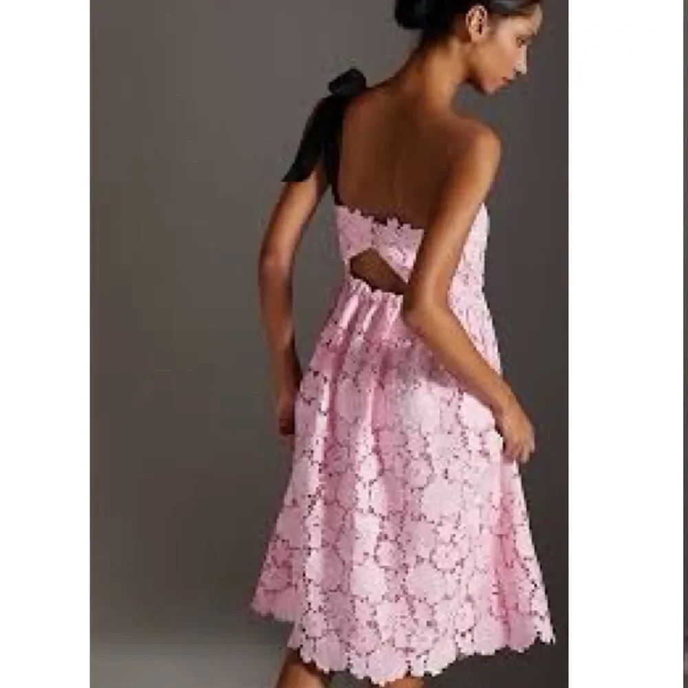 New Maeve One-Shoulder Lace Mini Dress - Picture 2 of 7
